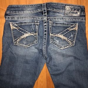 Silver Jeans Boot Cut Distressed Sz 27/33